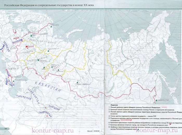 Готовая контурная карта по истории 8 класс северная война